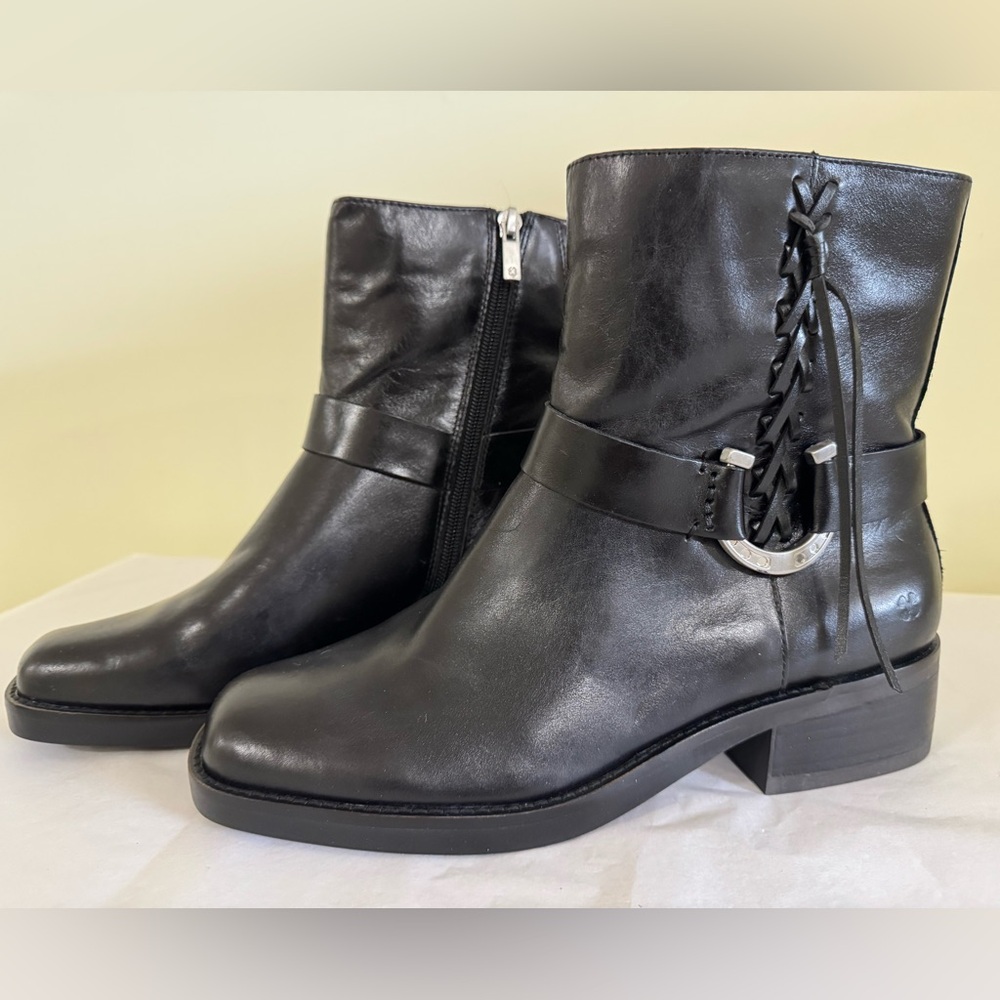 NEW Lucky 🍀 Brand Kamany Black Leather Moto Short Boots